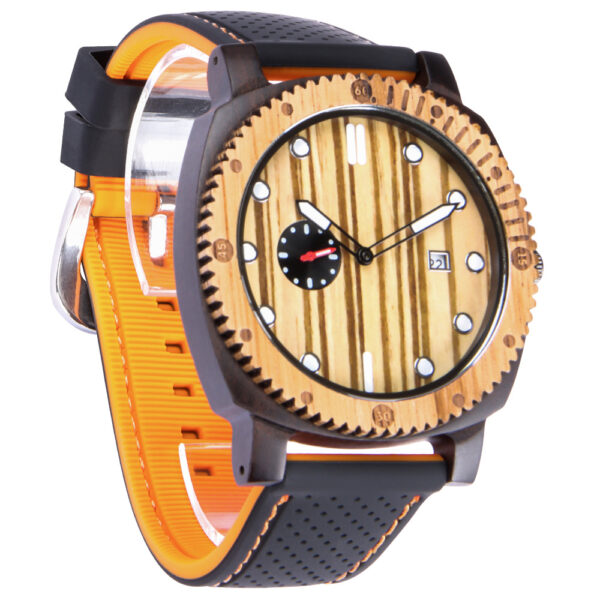 Color Block Wooden Watch - Image 4