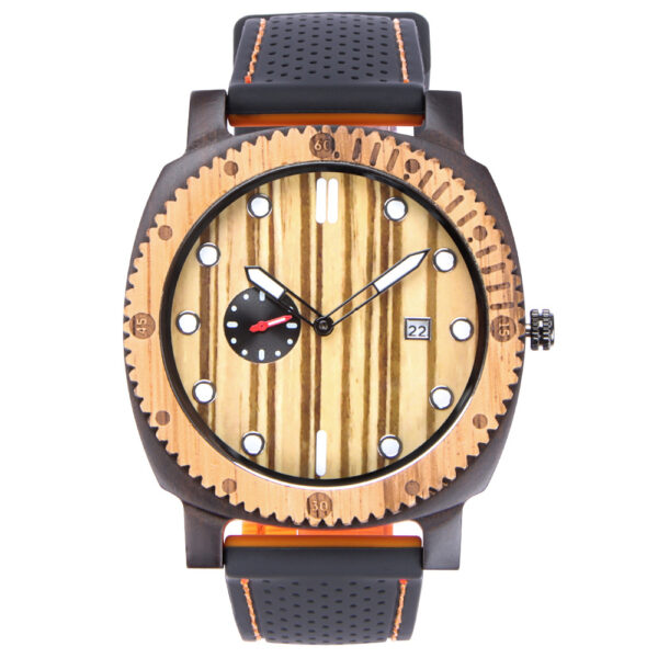 Color Block Wooden Watch - Image 3